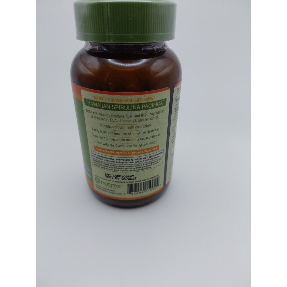 Pure Hawaiian Spirulina Vegan-Immunity & Cardiovascular Support 200 Tabs - Picture 2 of 3